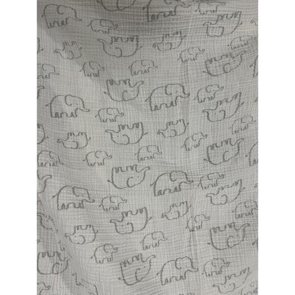 Parent’s Choice Elephant Muslin Swaddle Baby Blanket Gray White Cotton Walmart - Picture 3 of 4